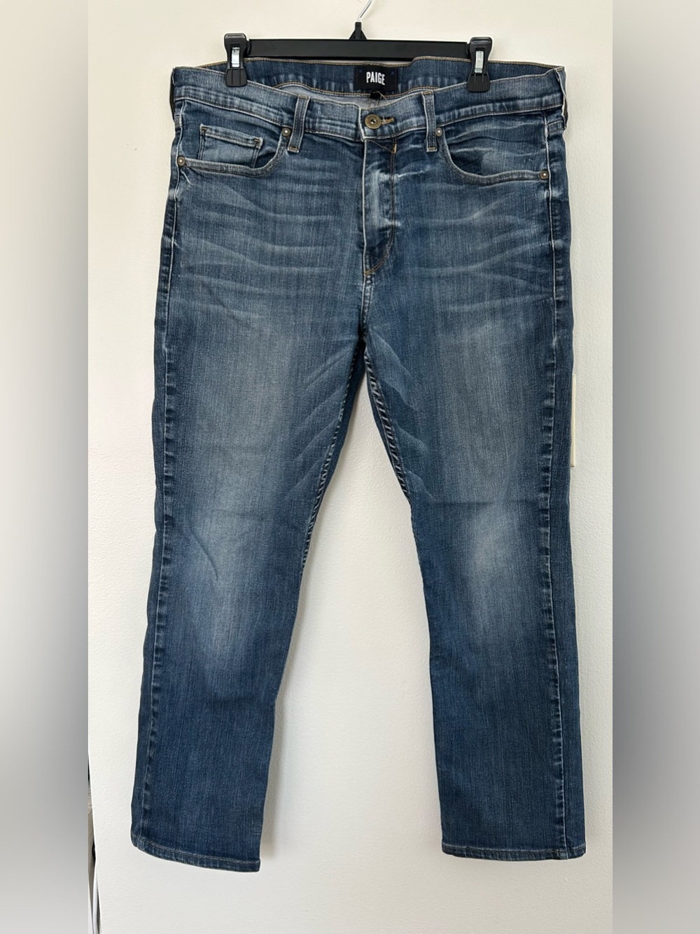 PAIGE Men's Medium Wash Blue Jeans (Size- 36)